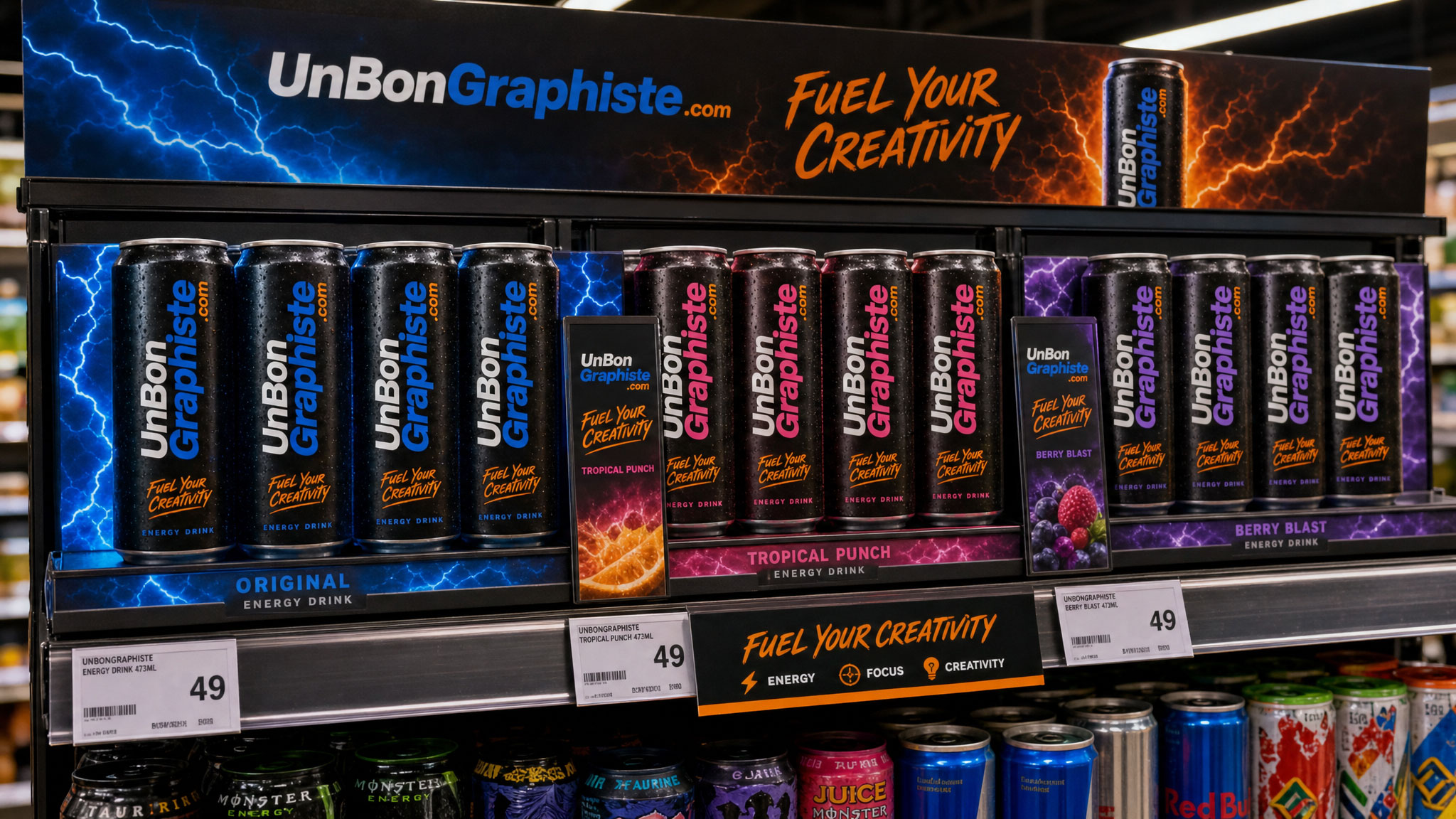 UnBonGraphiste — Boisson énergétique visuel 4